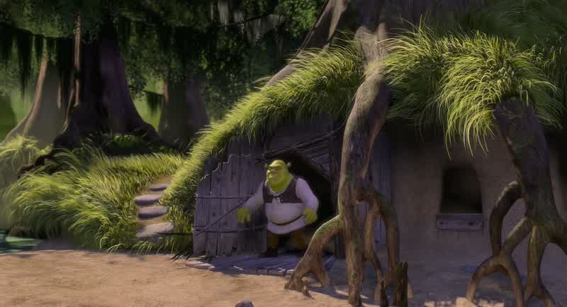 DonkeyWhat are you doingI was thinking of all the people you would recognize a wall when you see oneWell yeah But the wall supposed to go around my swamp Not through itIt is around your half See