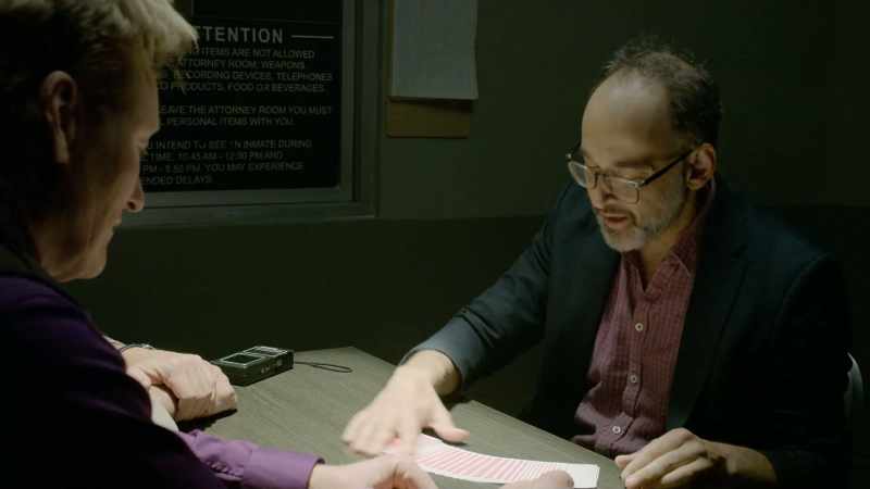 Don't they frisk people before they bring them into this interrogation room?
