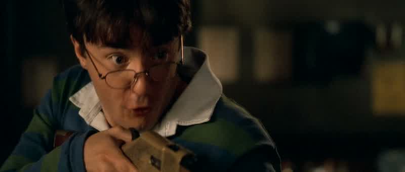 Don't point that gun at my mum Calm downDon't point that gun at Barbara