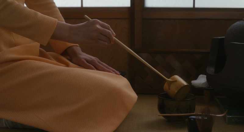 Don't put the ladle down so far into the bowl