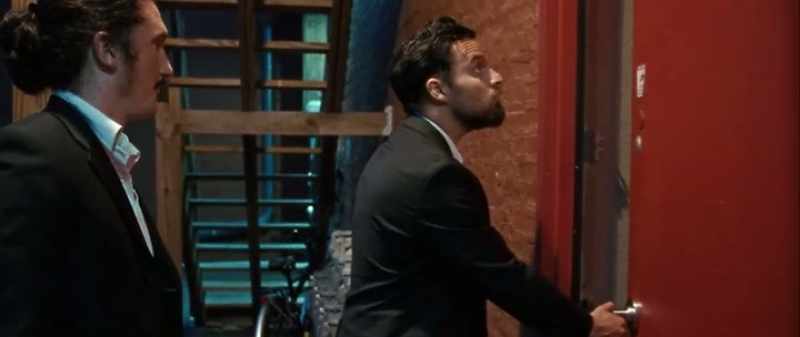 [door beeps]