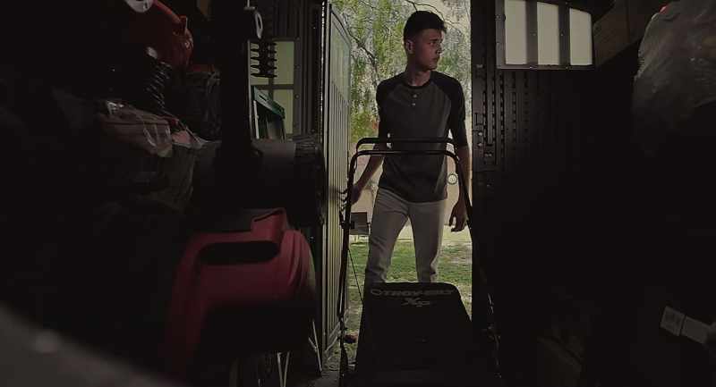 (Door clatters) (Gentle, electronic music)