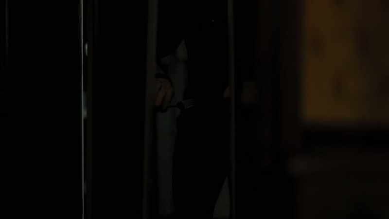 [door clicking open]