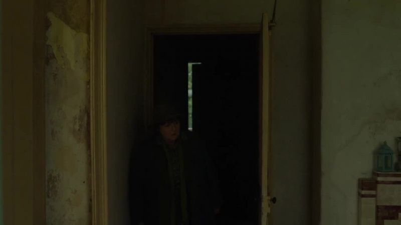 [door clicking open]