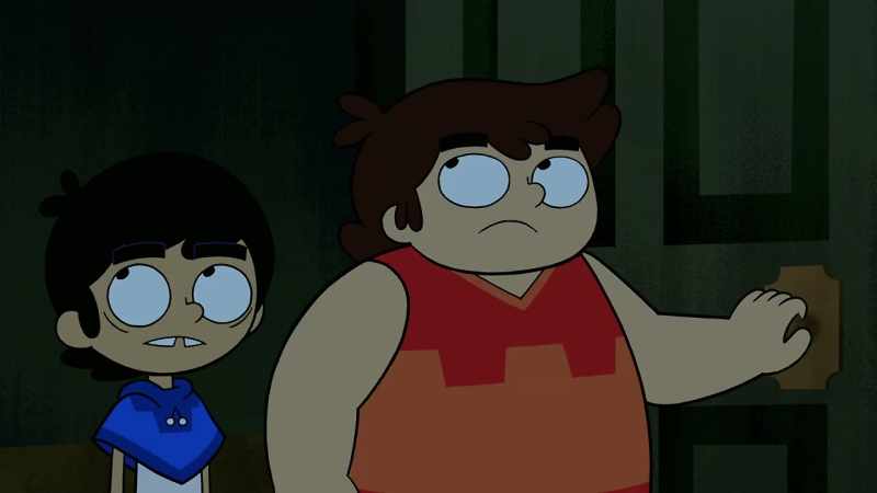 [ Door creaks, growling ]