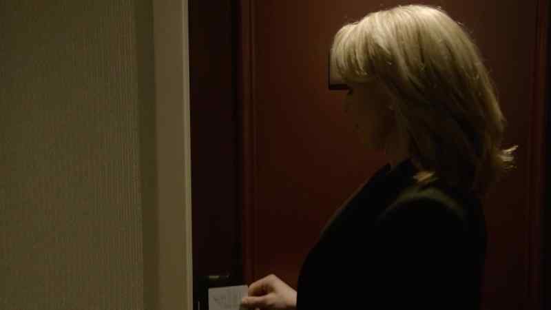 [ Door lock beeps ]