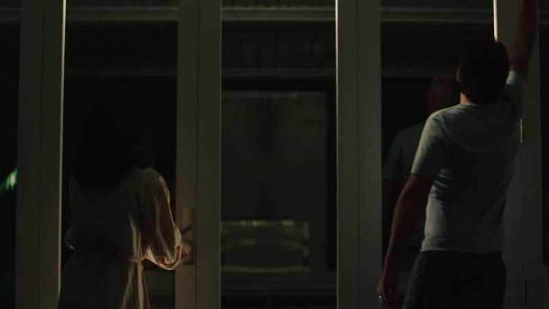 [door locks click]