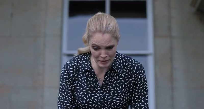 [door opens] -[Caroline screams]