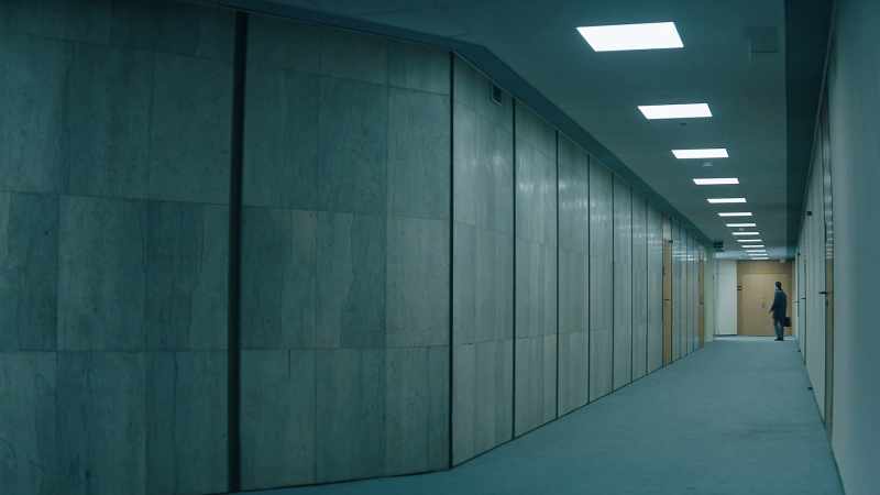[Door opens]