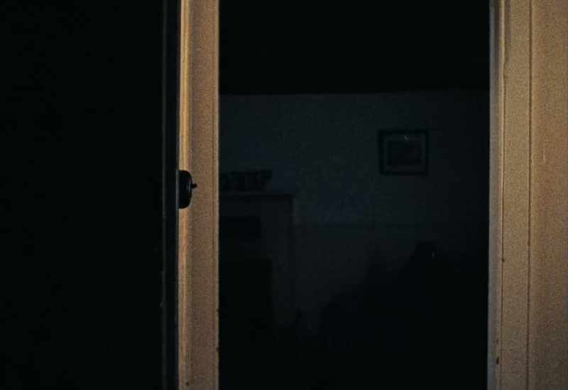 [Door opens]