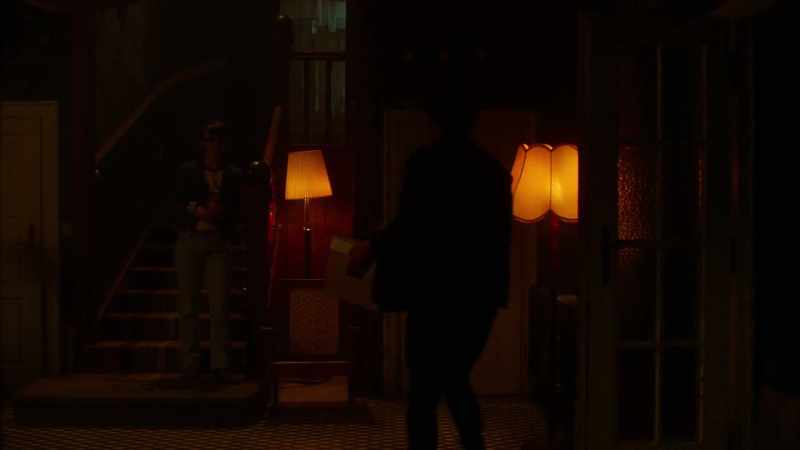 [door rattles, creaks open]