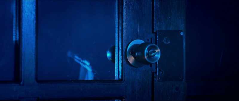 (door rattling)