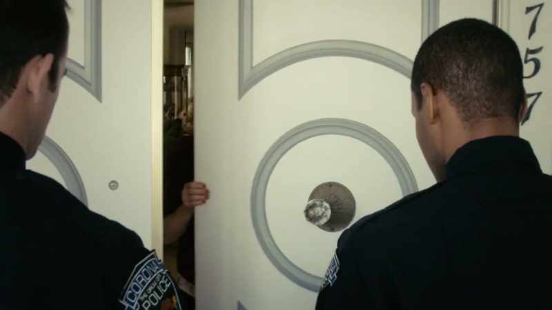 [doorbell rings]