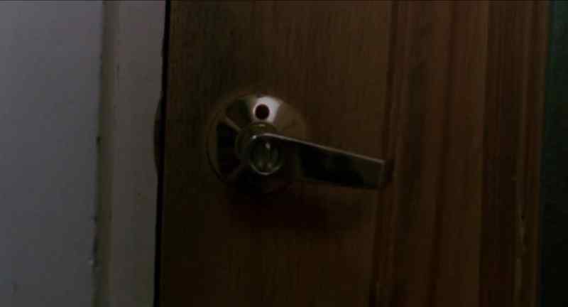 (doorknob clanking)
