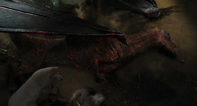 (dragon groans)