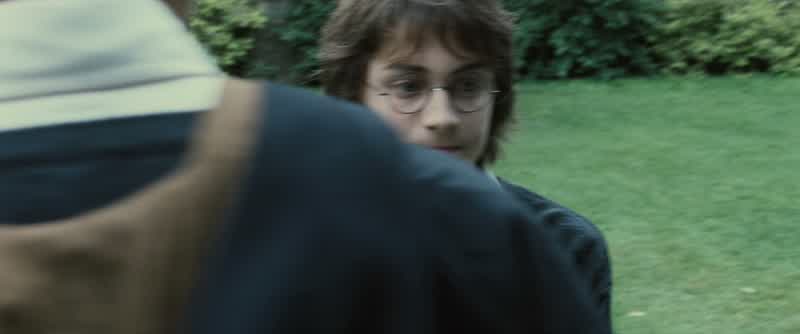 Dragons That's the first taskThey've got one for each of us Come on CedAre you seriousAnd Fleur and Krum do theyYes Come on Ced leave himRight He's not worth itRead the badges Potter Hey listen About