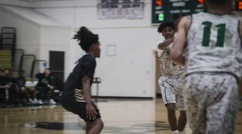 drains a three from the right wing