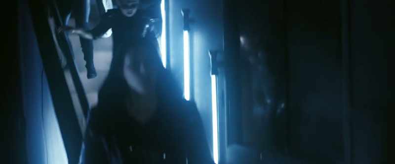 [dramatic electronic music]