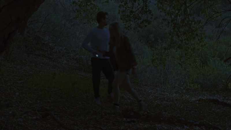 (dramatic music) (leaves rustling)