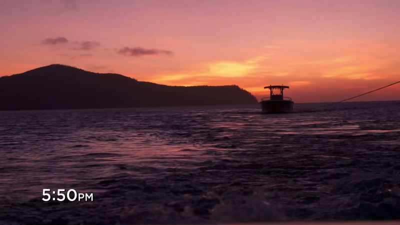 Drop anchor and take in tender at the same time