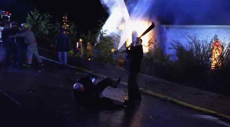 Drop it! Father, stop it! You'll kill him