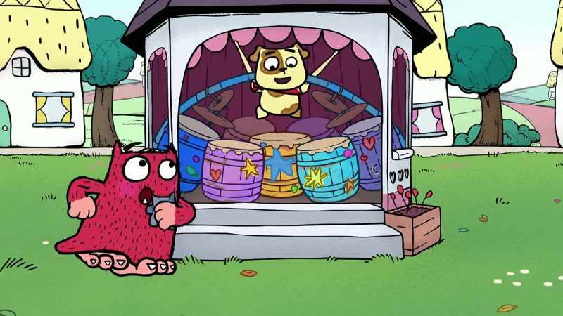 [drumming]