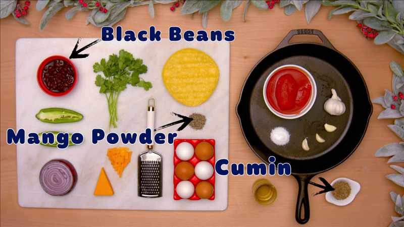 Dry mango powder, roasted cumin