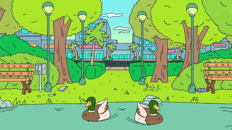 [ Ducks quacking ]