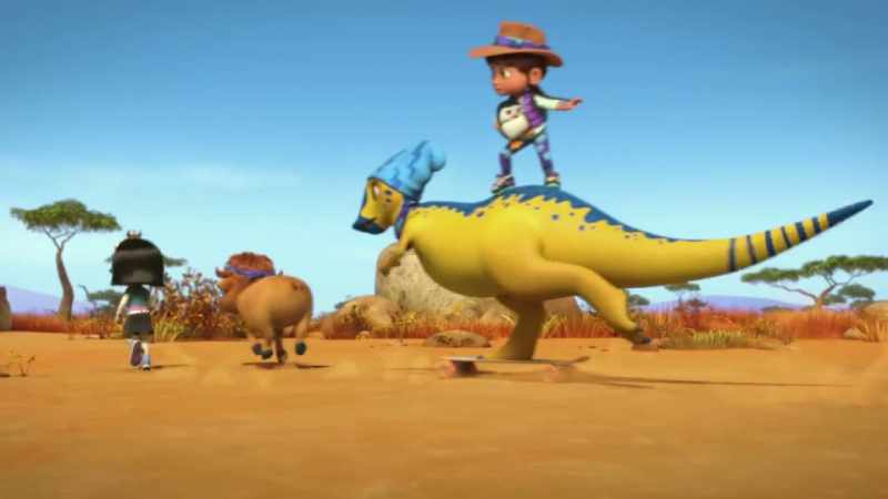 [Dudley gasps] Rockslide! -[Ridley] Everyone, run! Go!