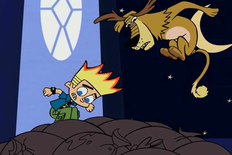 (DUKEY AND JOHNNY GRUNTING)