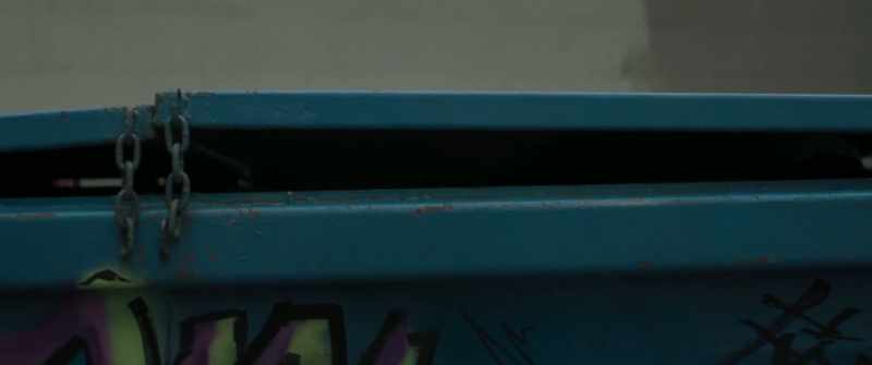 [dumpster squeaking]