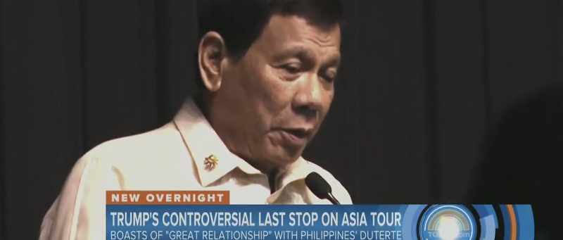 [Duterte vocalizing foreign language]