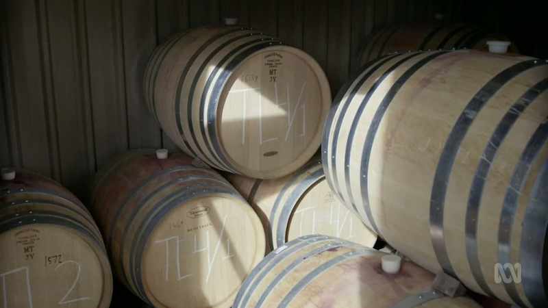 Each barrel in this warehouse