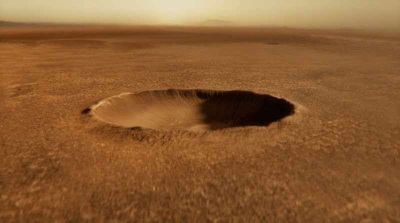 Each is formed by a single meteorite impact