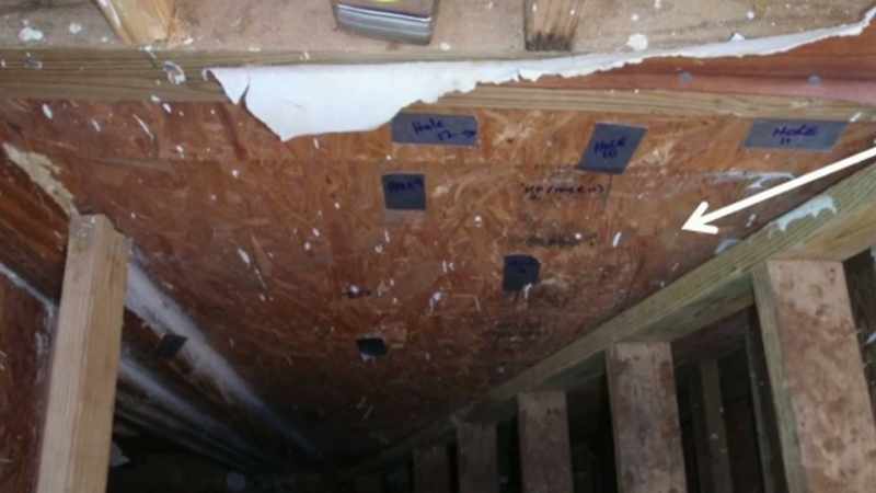 Each one of those tape marks is a round impact