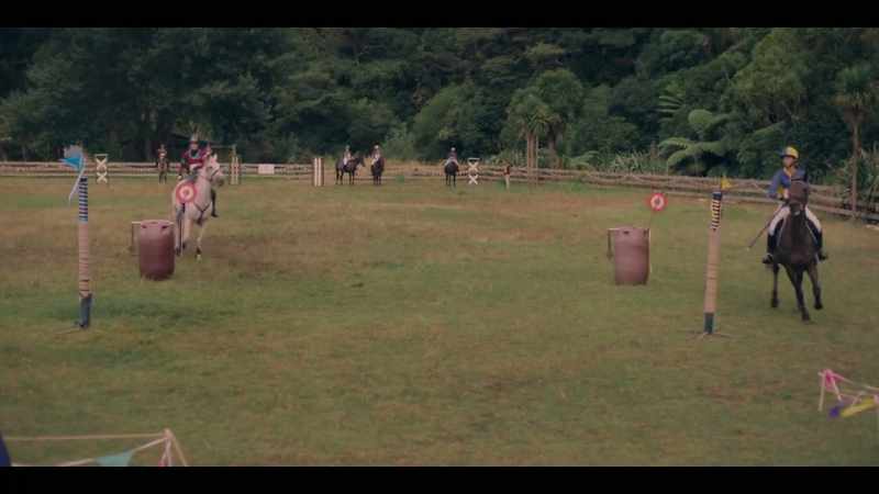 Each rider must knock these targets down