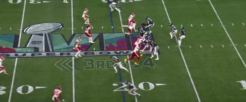 Eagles have to get to the 35. Hurts, pressure coming