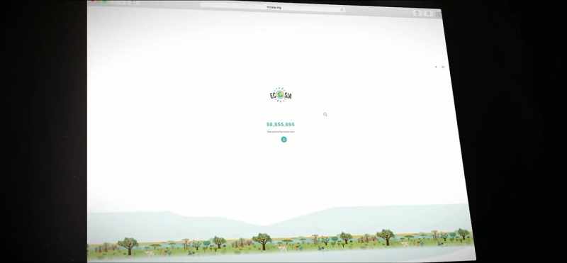 Ecosia, an online search engine similar to Google