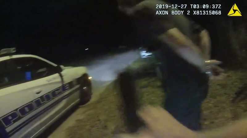 Eddie is actually arrested for assaulting Kelley