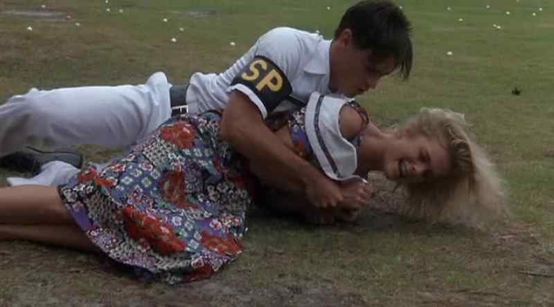 Eddie, let me go! -Hold her, Devane!