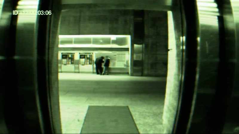 [eerie and tense electronic music]