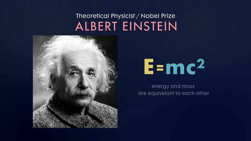 >> Einstein taught us E equals mc squared