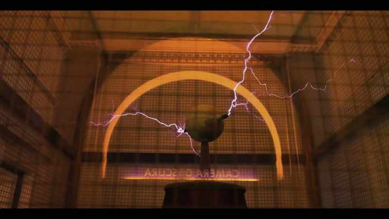 (electricity crackling)