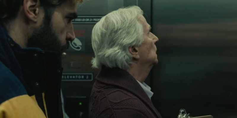 [elevator bell dings]