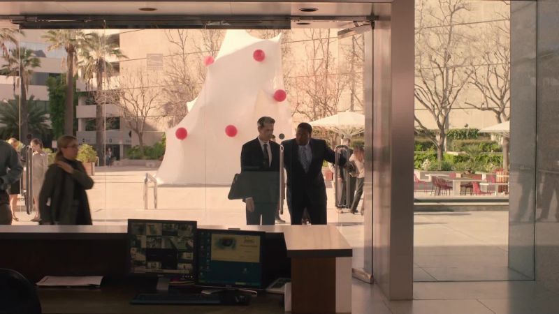 [elevator bell dings]