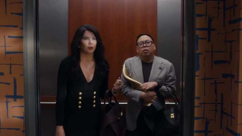 (elevator dings)