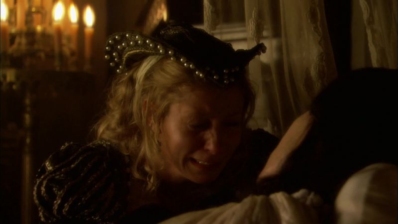 [Elizabeth weeping]