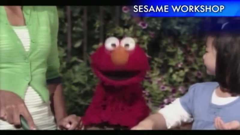 Elmo and his friends are here with someone very, very special