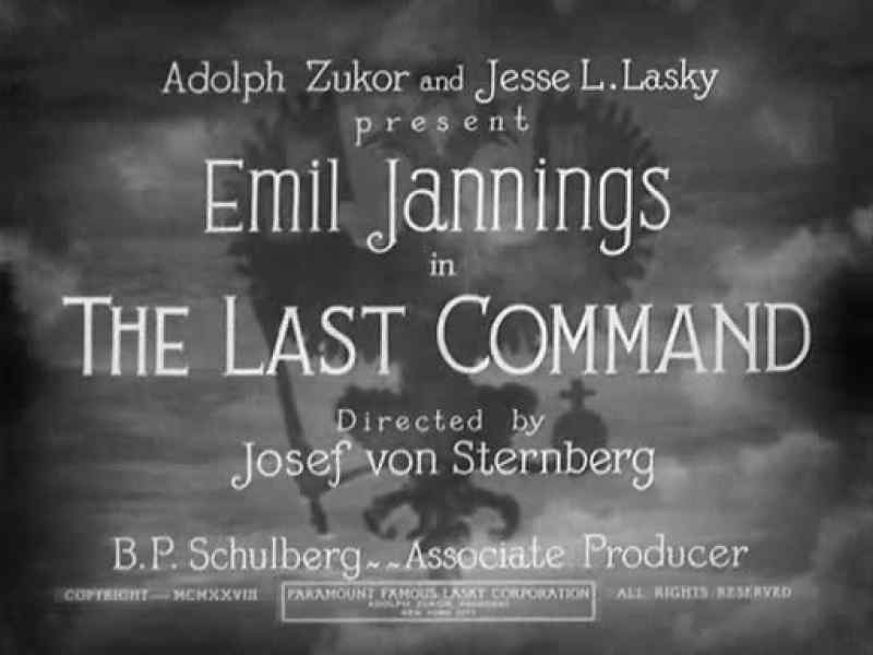 Emil Jannings in Josef von Sternberg's