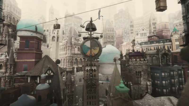 [energetic, pensive music playing] -[clock tolling]